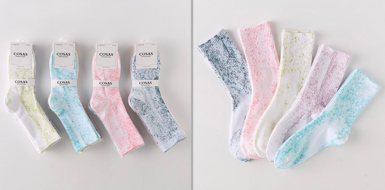 Bombažne parfumirane nogavice z vzorcem