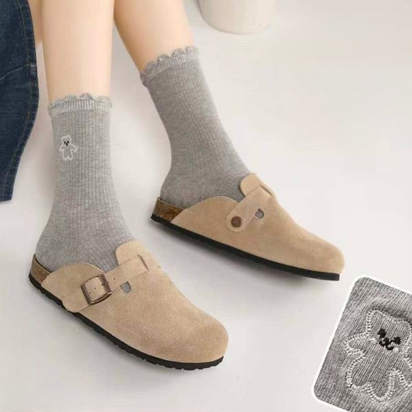 Bombažne nogavice z medvedkom