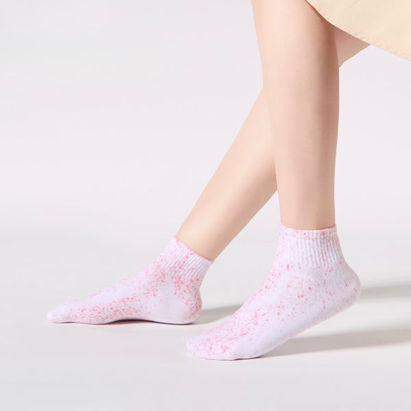 Bombažne parfumirane nogavice crew z vzorcem