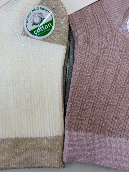 Bombažne nogavice z lureksom