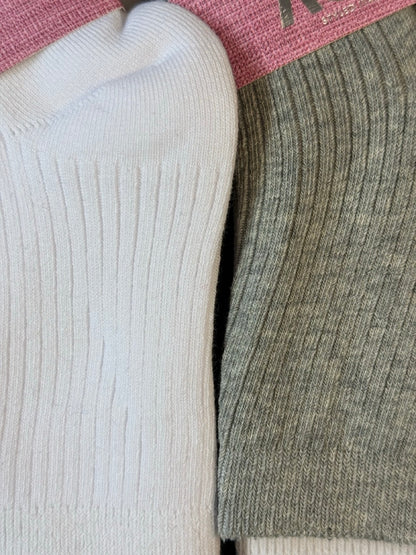 Bombažne nogavice z rebrasto strukturo